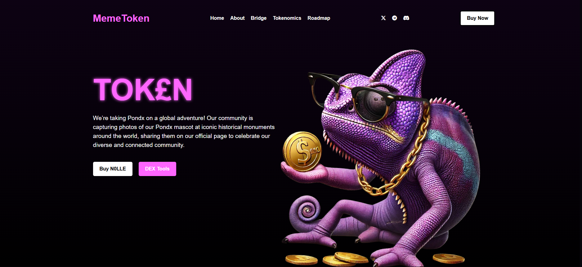 MemeToken Landing Page